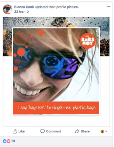 Bianca Cook 'Bags Not' Facebook profile pic